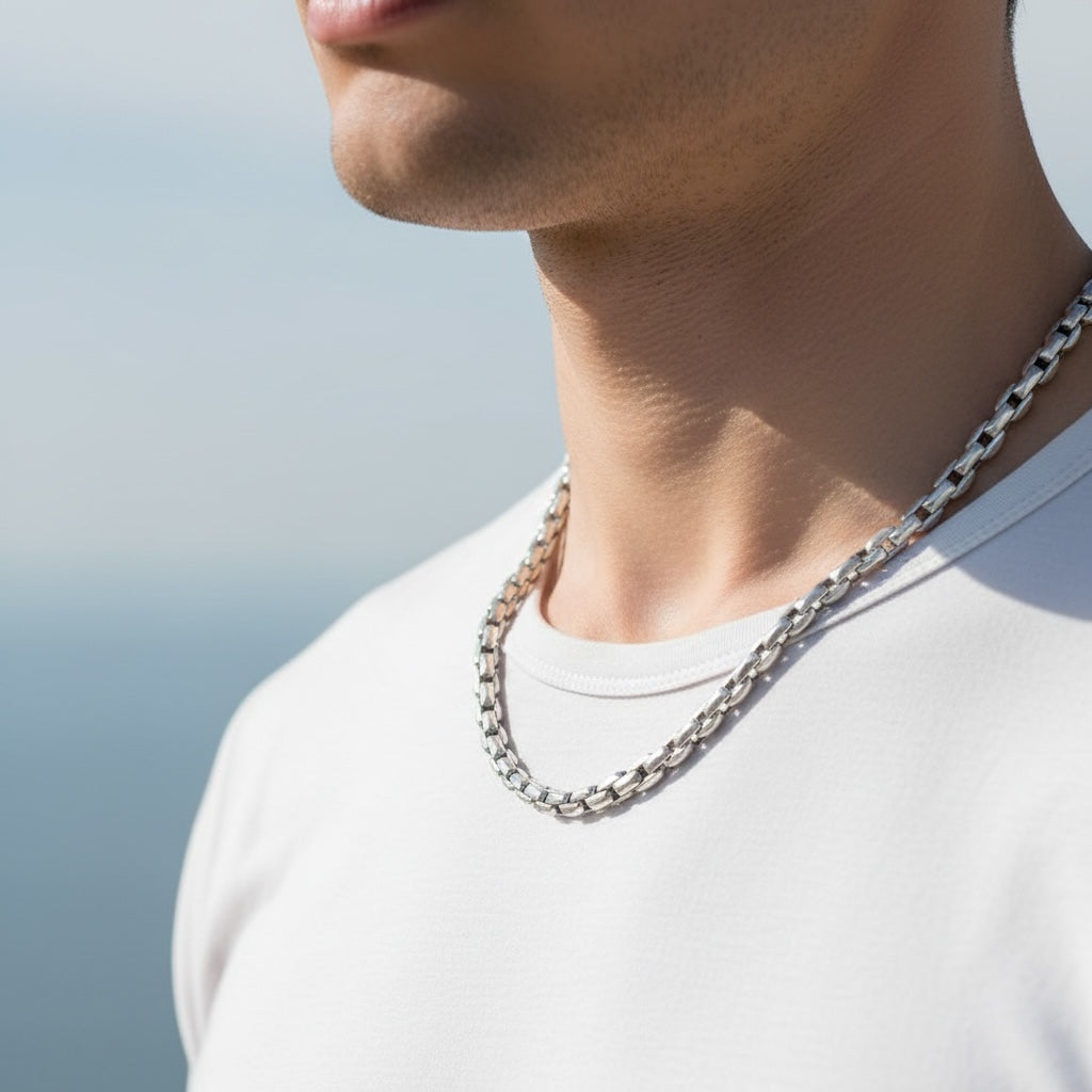 925 Sterling Zilveren Heren Touwketting – 63 cm