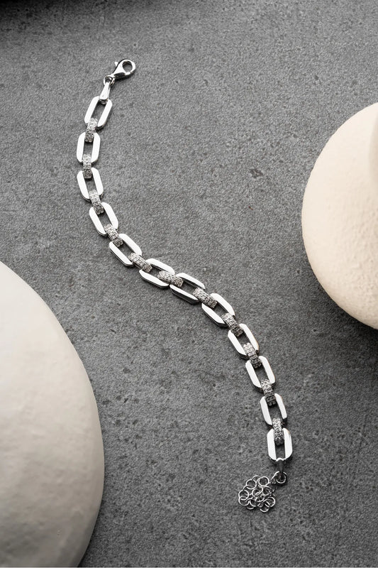Zilveren Schakelarmband