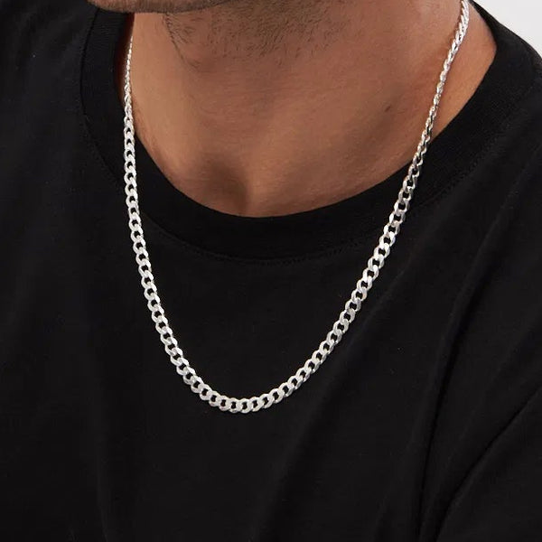 Zilveren gourmet heren ketting 6 mm BLMN025