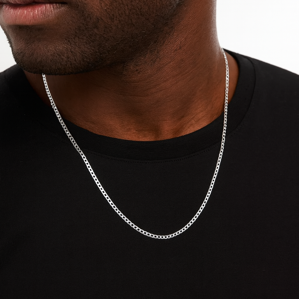 Zilveren gourmet heren ketting 3 mm BLMN028
