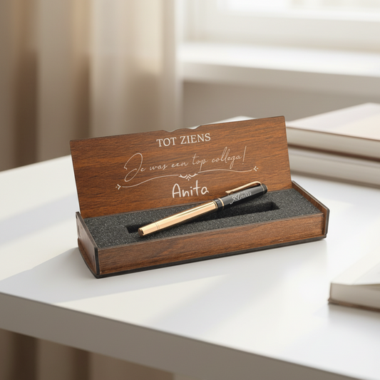 Personalized Pen in Wooden Box – Farewell & Thank you gift