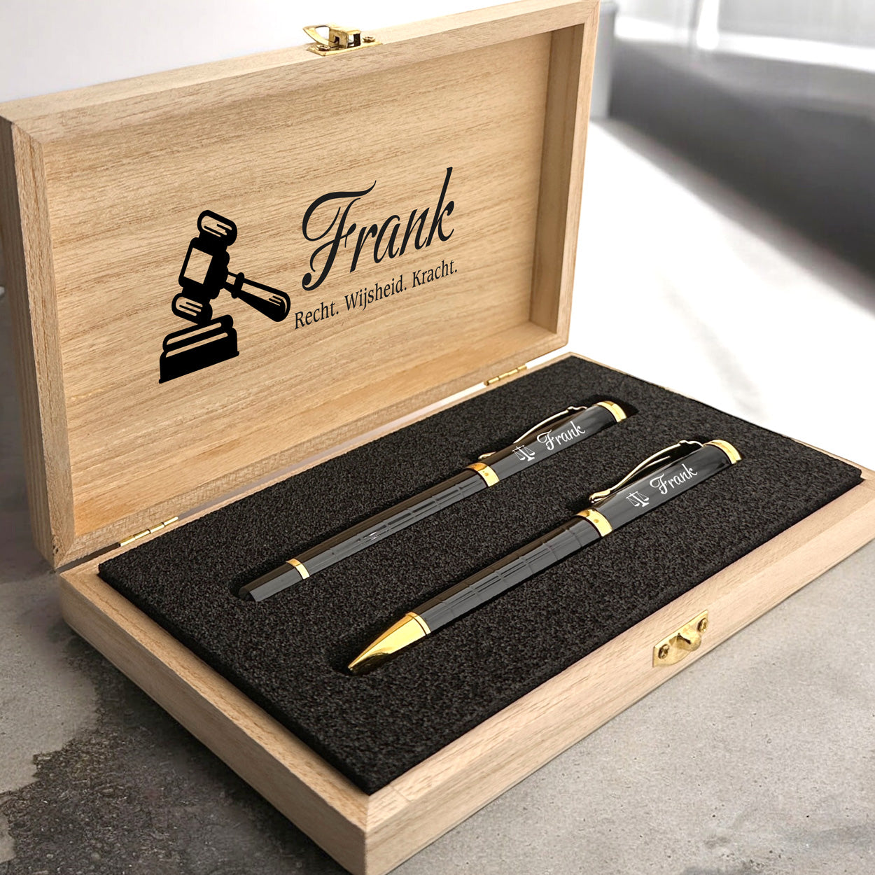 Luxe Gegraveerde Pen Set - Cadeau voor Juridische Professionals