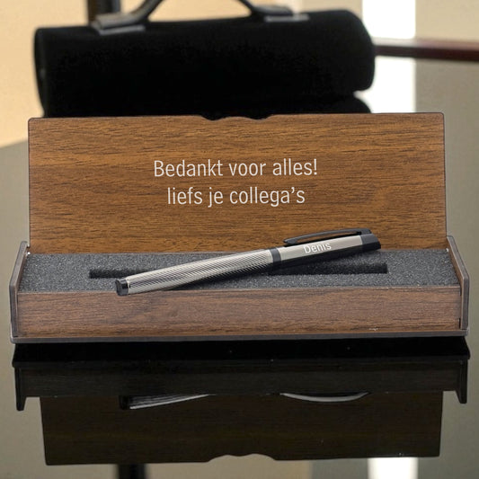 Gepersonaliseerde Penset - Schrijfset met Gegraveerde Houten Doosje BLP22670