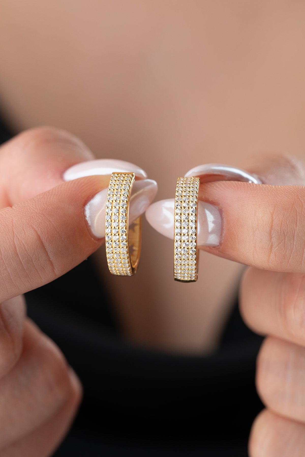 Sparklehoop 925 - Gilded Zirconia earrings