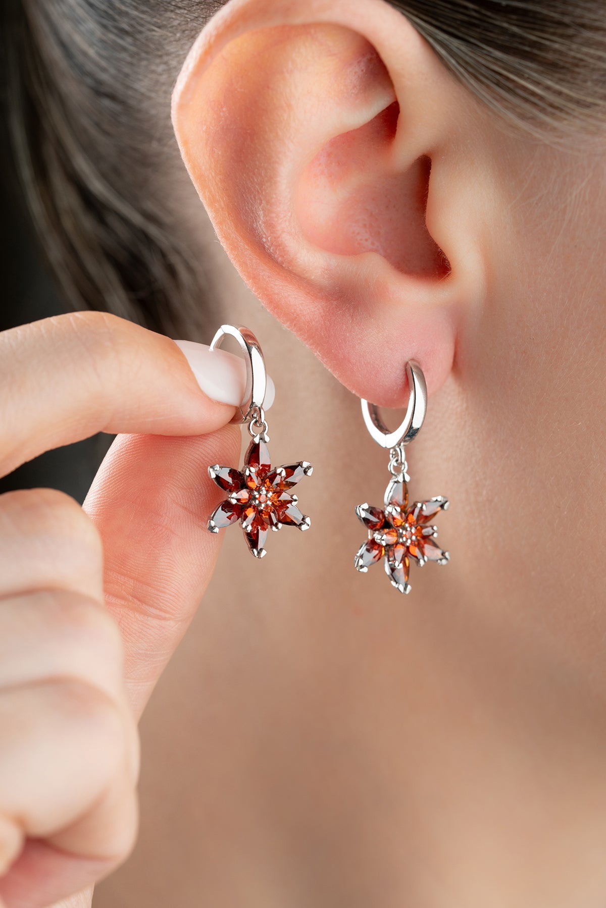 Lotusbloem earrings - 925 sterling silver