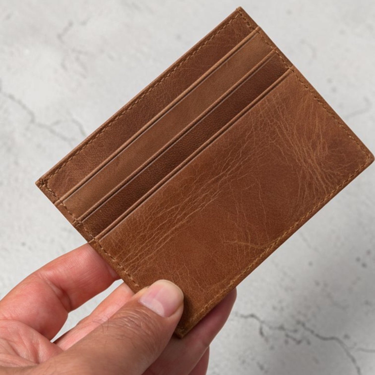 Leren Pasjeshouder Cognac | 100% Echt Leer