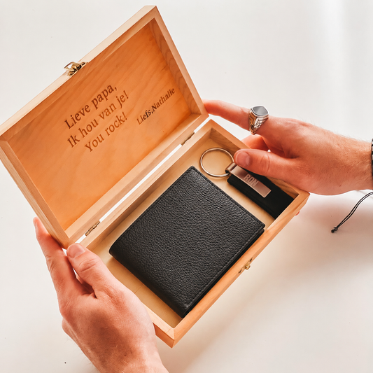 Personalisiertes Geschenkset - Geldbörse - Schlüsselanhänger - Geschenkset