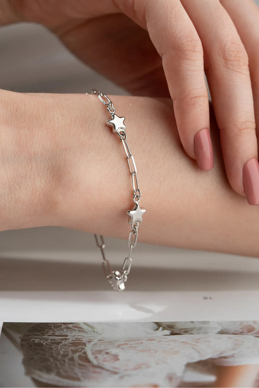 925 Zilveren Armband met Sterren