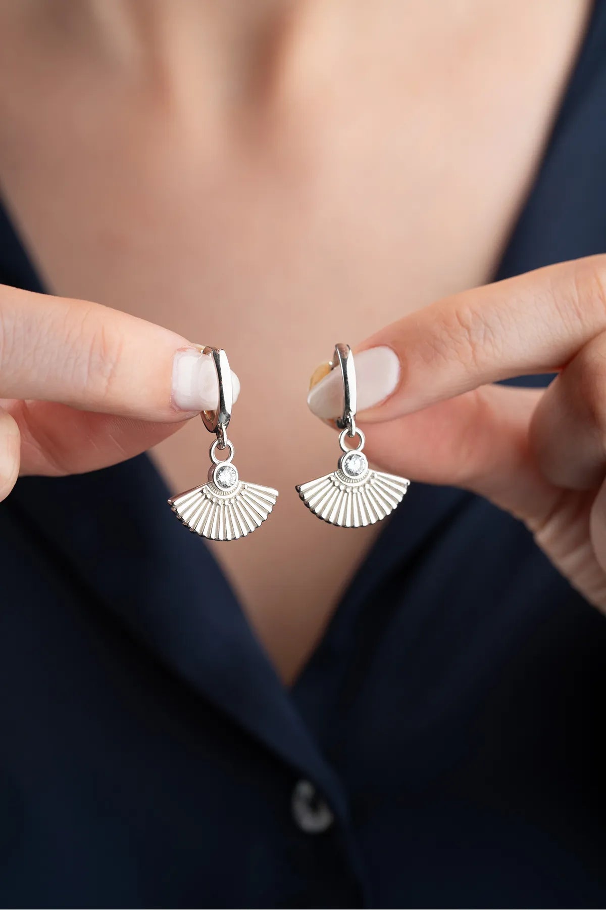 925 Sterling Zilveren Oorbellen met Witte Zirkonia