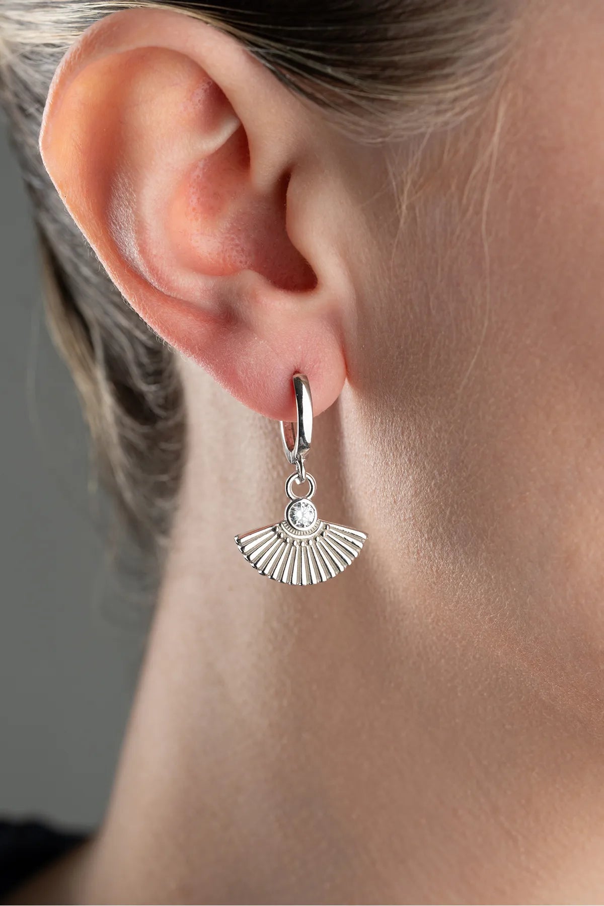 925 Sterling Zilveren Oorbellen met Witte Zirkonia