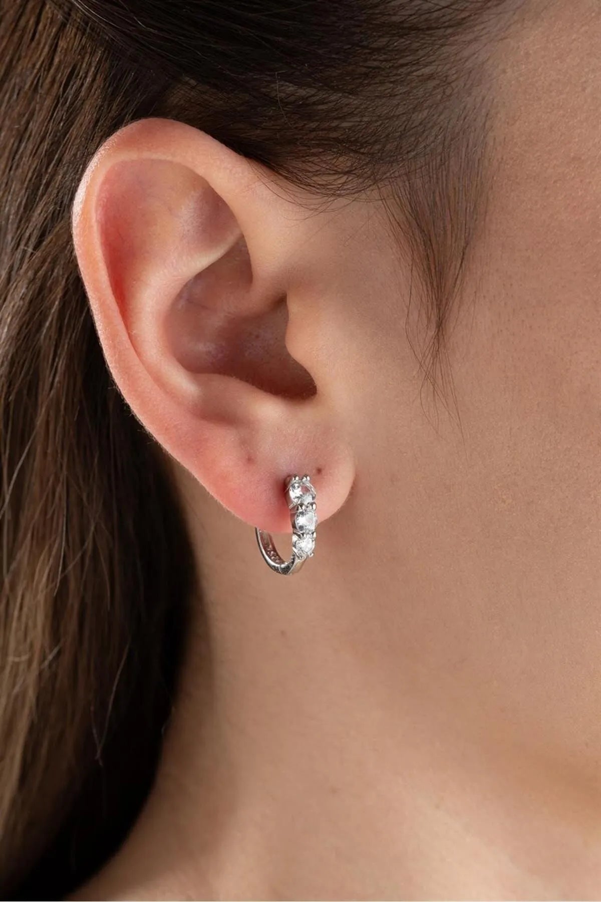 925 Sterling Zilveren Oorbellen met Steentjes