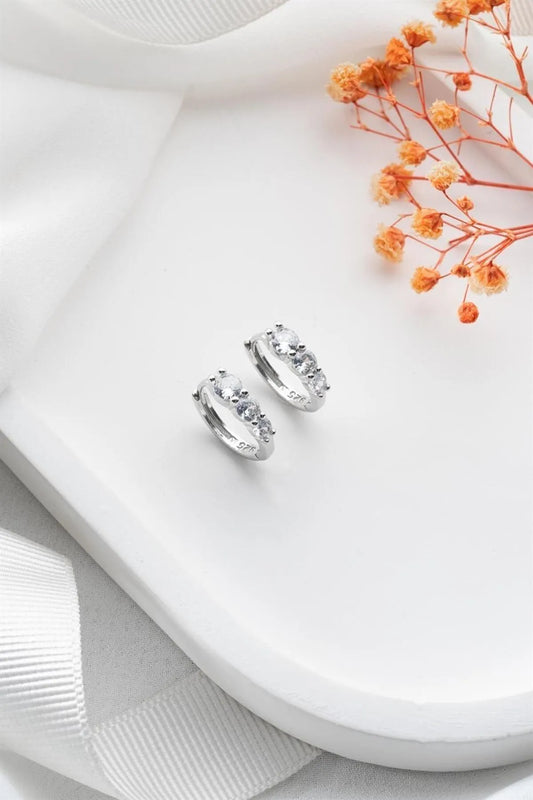 925 Sterling Zilveren Oorbellen met Steentjes