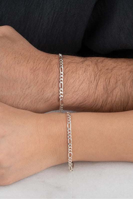 925 Sterling Zilveren Koppelarmband met Initiaal