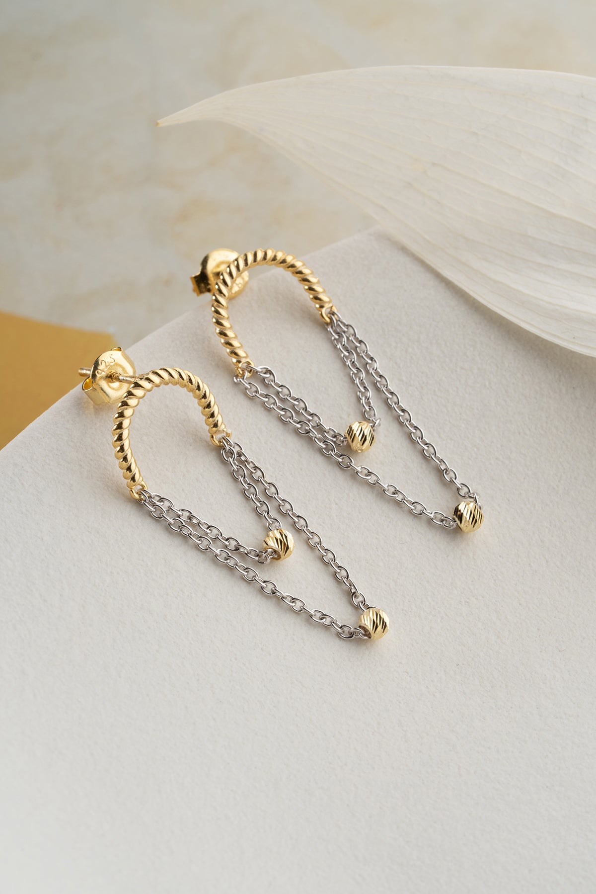 Necklaces-Hoop-Ohrringe – Gold & Silver Combination