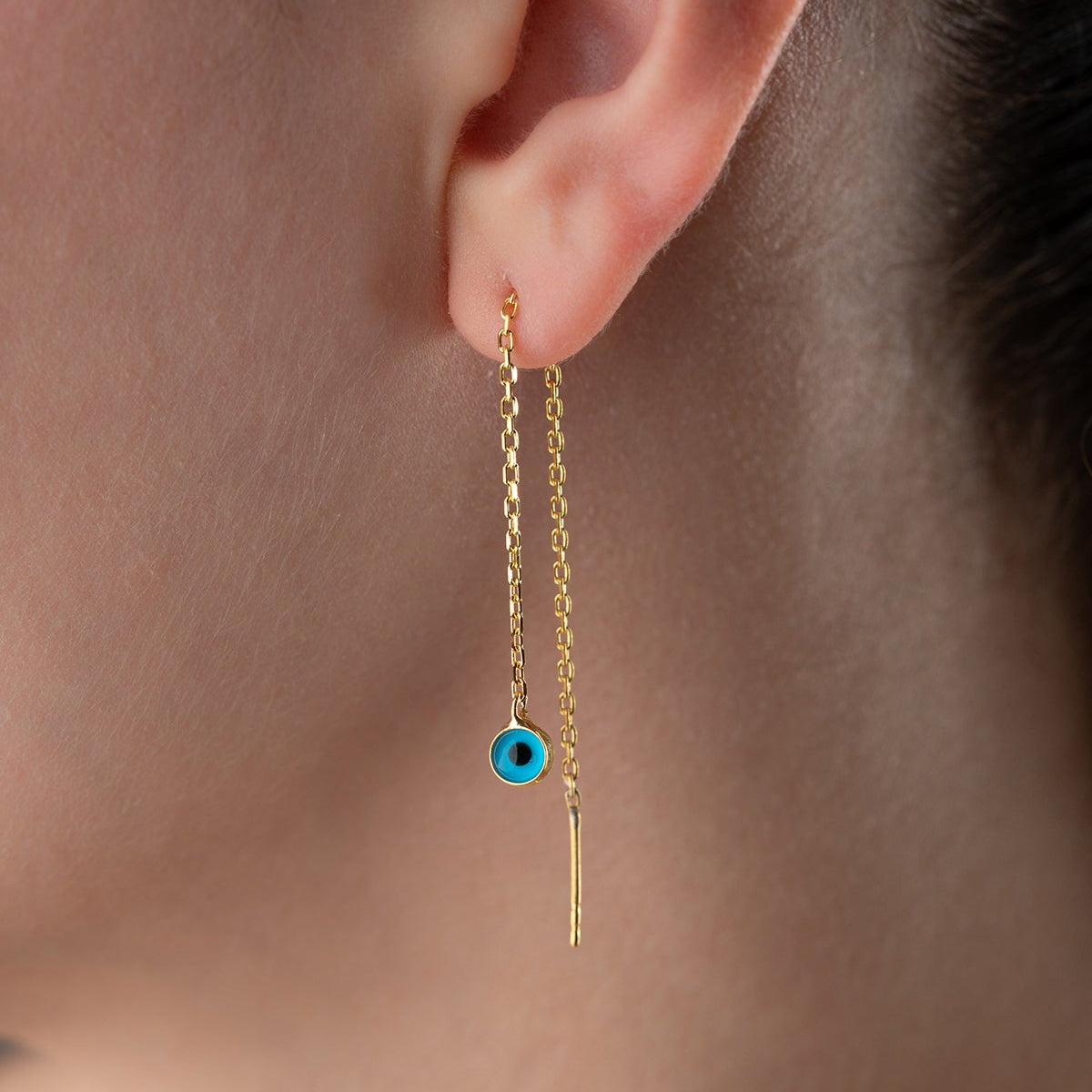 Blue Aura Oorbellen – 925 Sterling Zilver