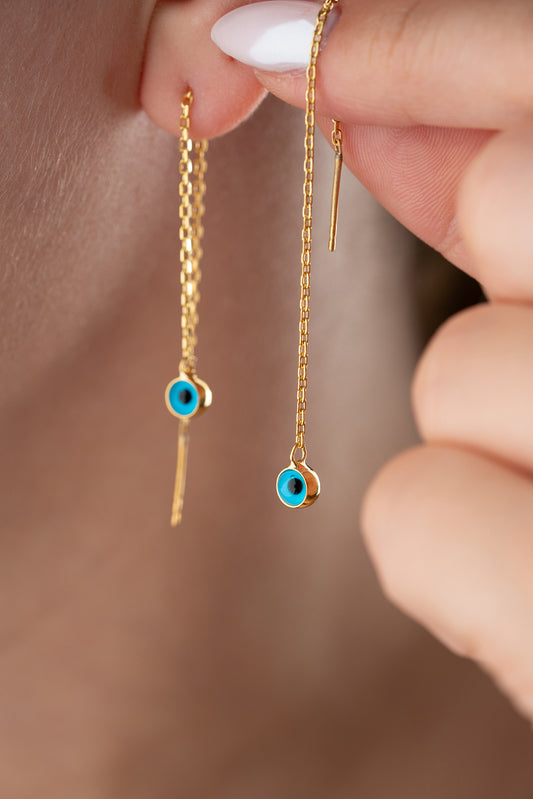 Blue aura earrings - 925 sterling silver