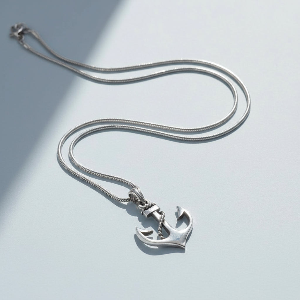 By LYDIAN Zilveren Ketting met Anker BLYDK082