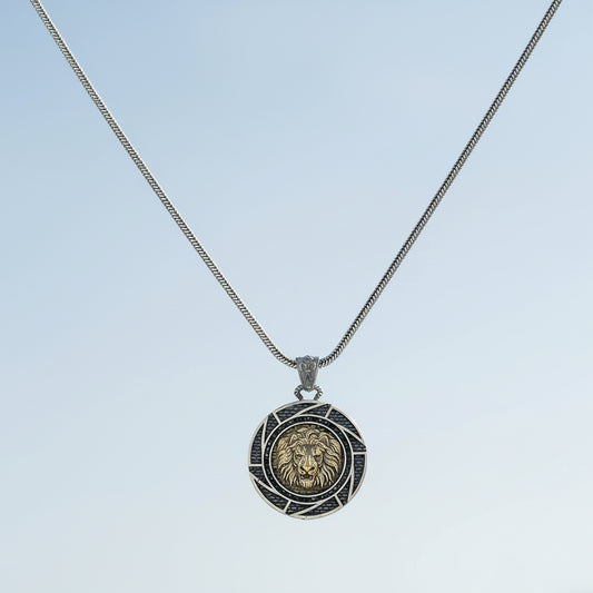 Men's Necklace Lion Chain Pendant BLYDK322