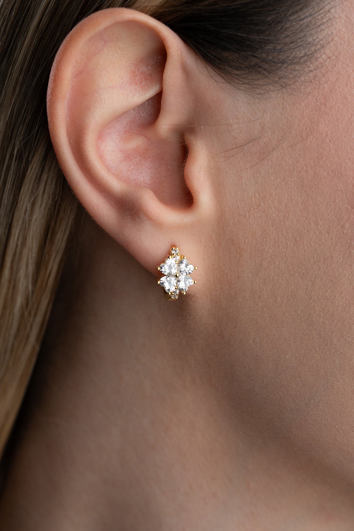 Klavertjevier Oorbellen – 925 Zilver