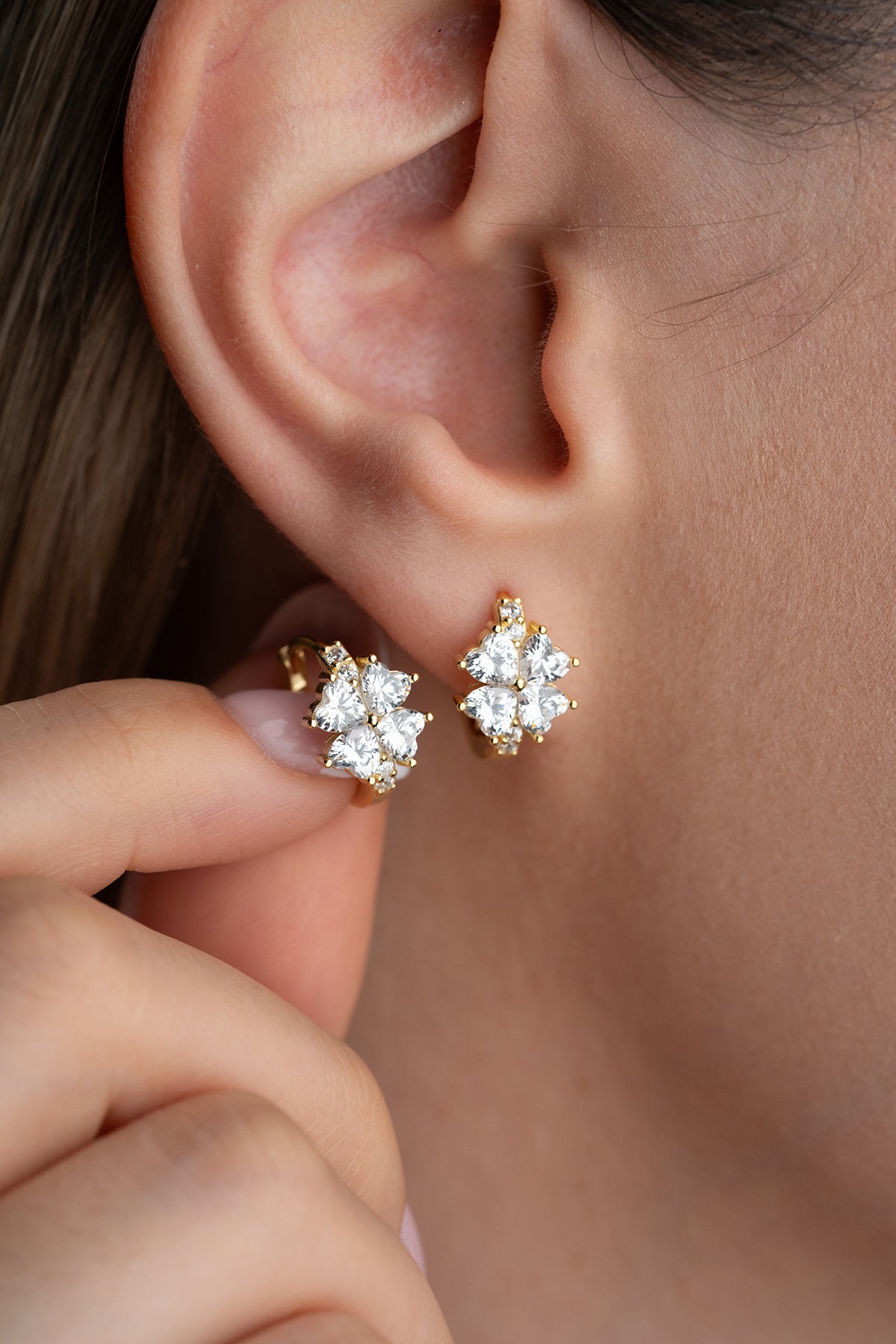 Klavertjevier Oorbellen – 925 Zilver