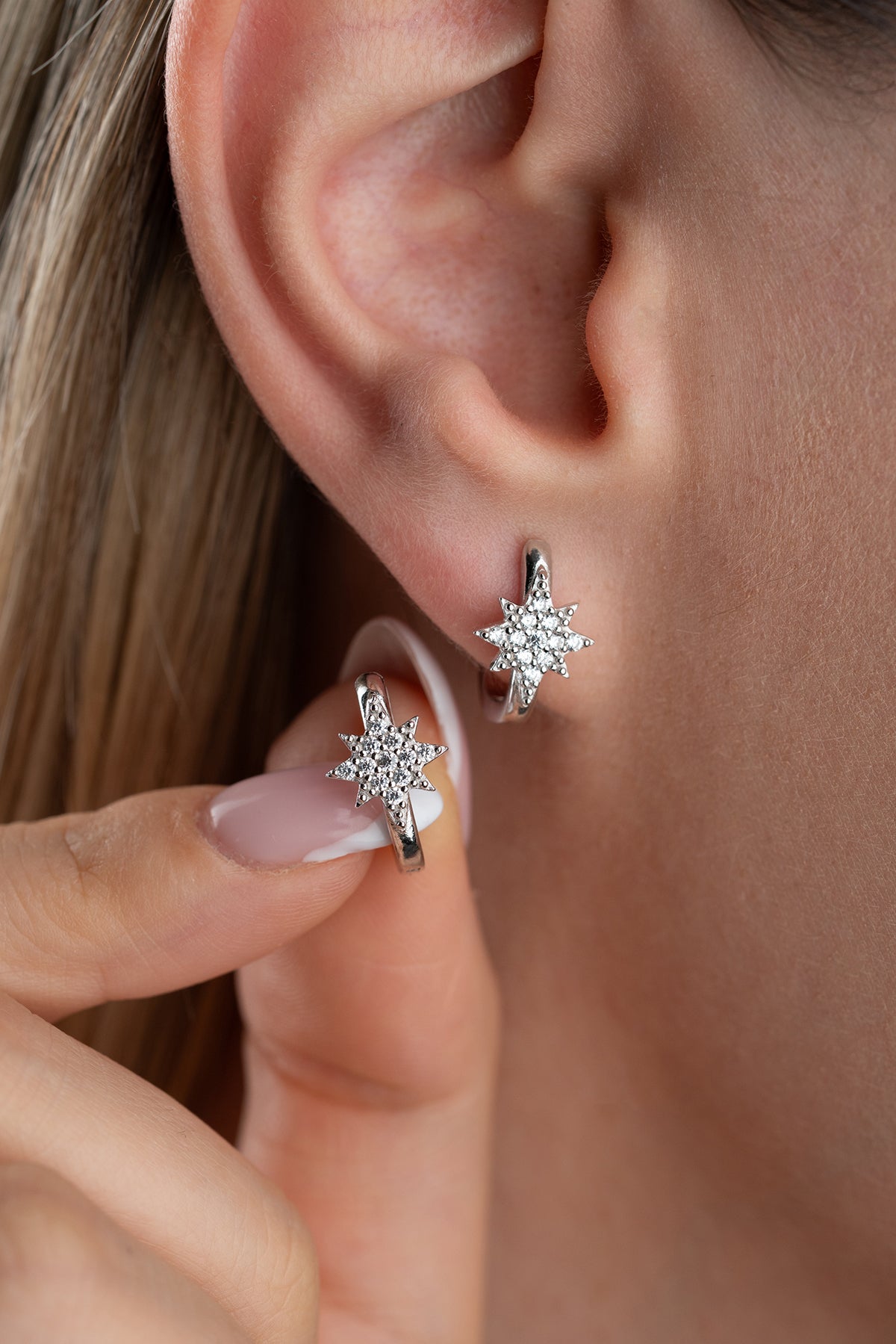 Ster Oorbellen met Zirkonia | 925 Zilver