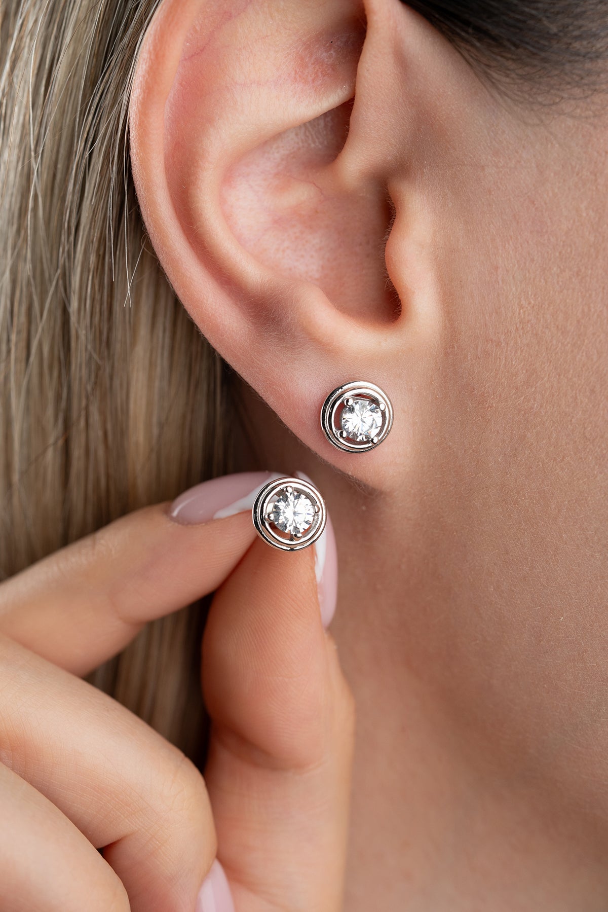 Ronde Oorbellen met Zirkonia | 925 Zilver