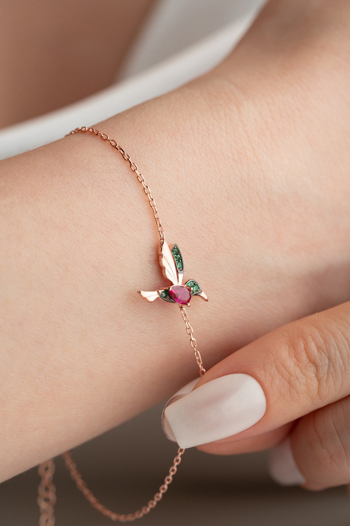 Kolibrie Armband – 925 Zilver Rosé