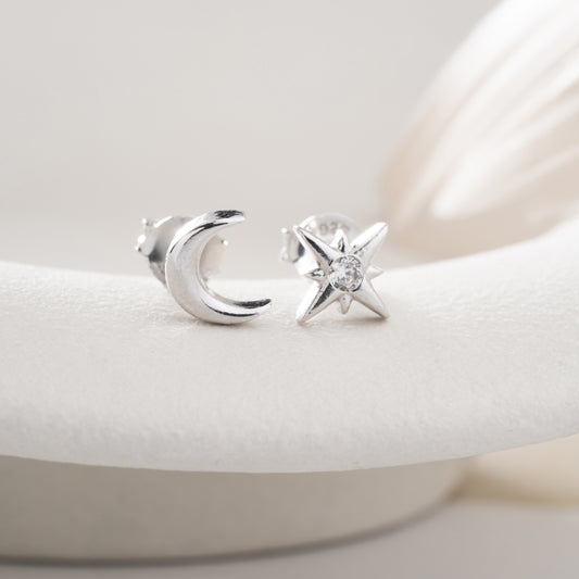 Maan & Ster Oorbellen