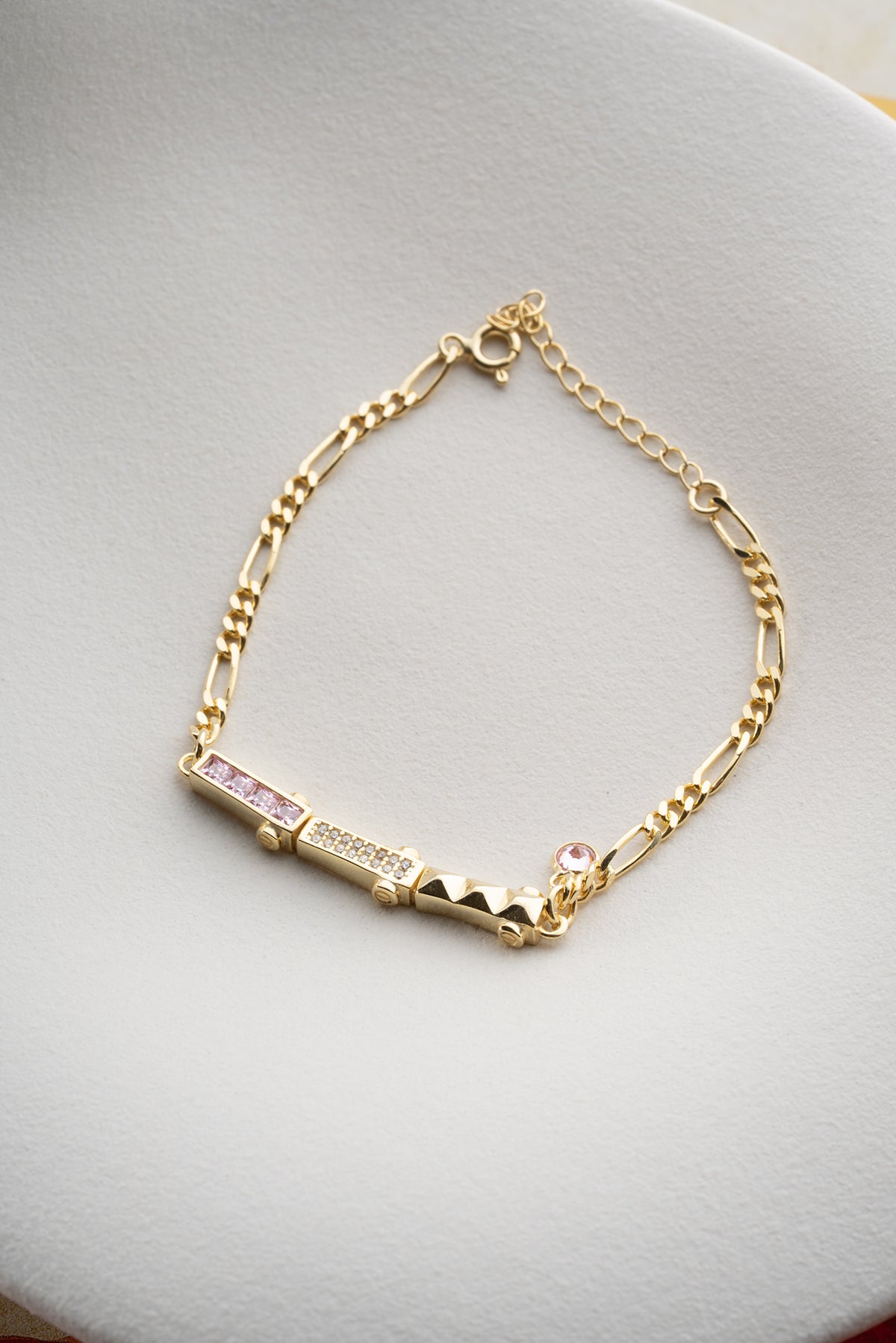 Roze Steen Armband – 925 Zilver
