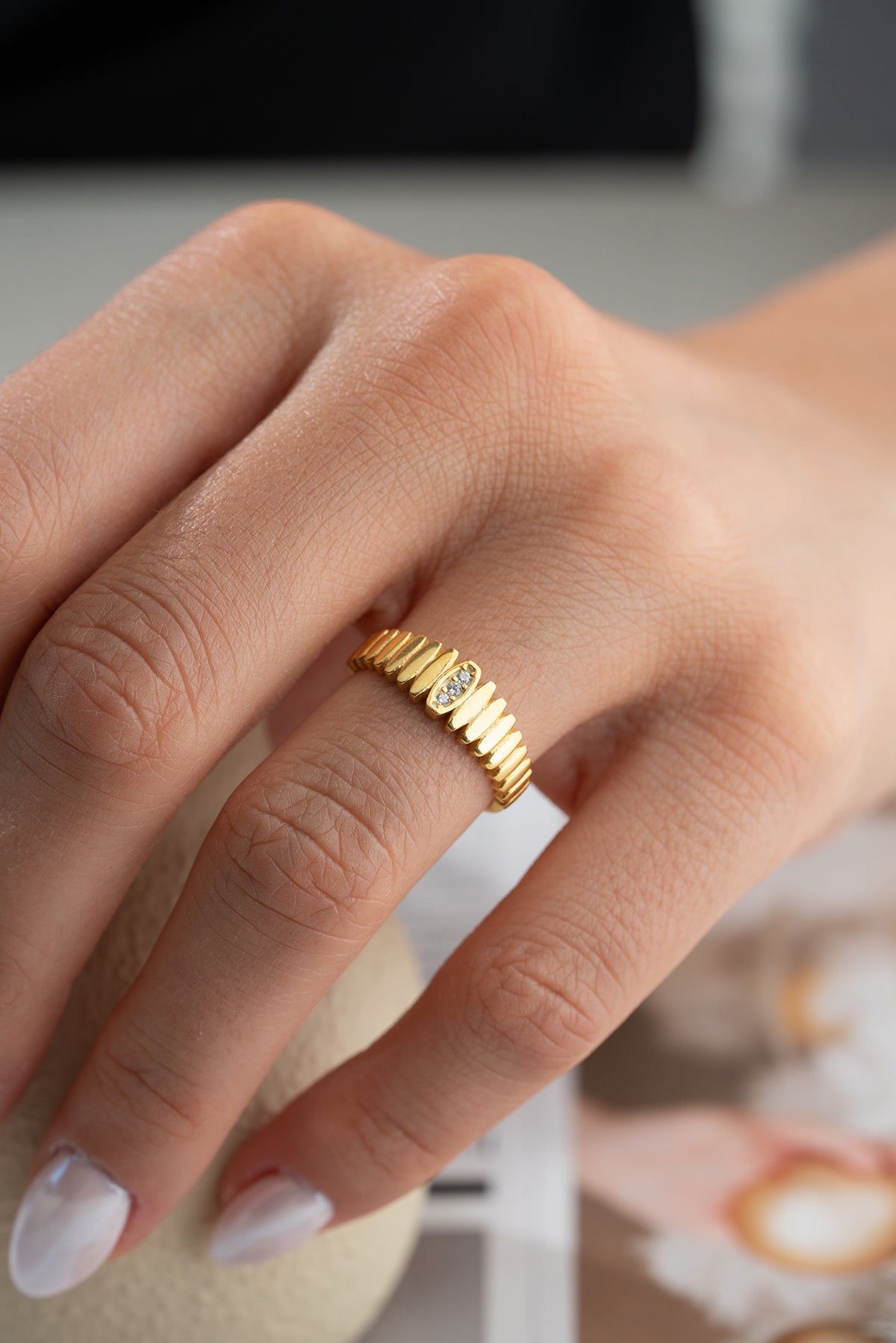 Elegante Ring met Steen – 925 Zilver