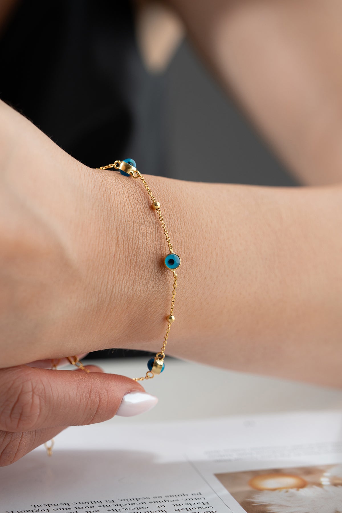 Armband met boze oog  Blue Aura