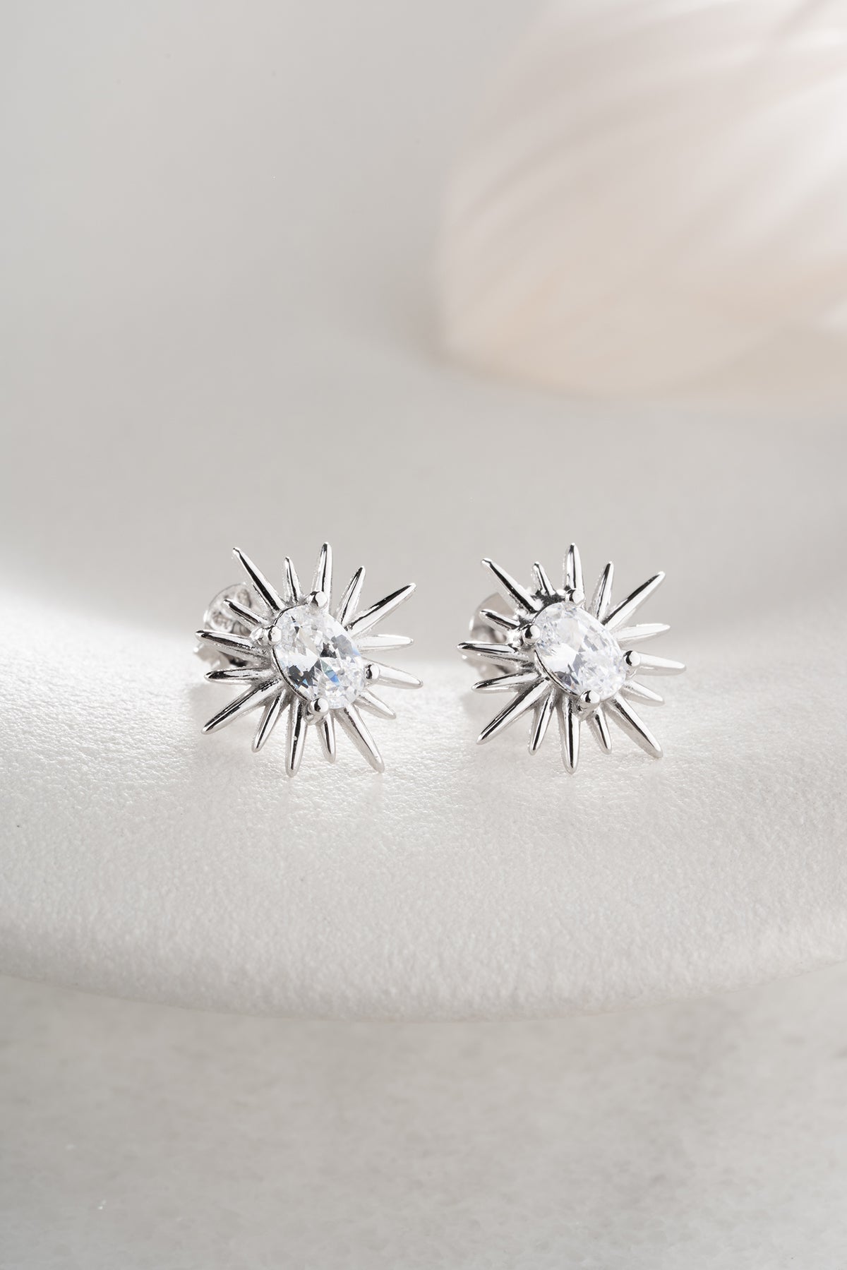 Poolster Oorbellen met Zirkonia | 925 Zilver