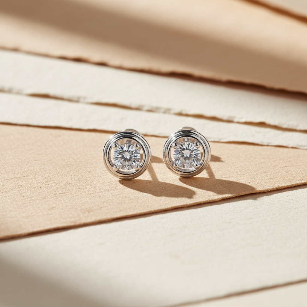 Ronde Oorbellen met Zirkonia | 925 Zilver
