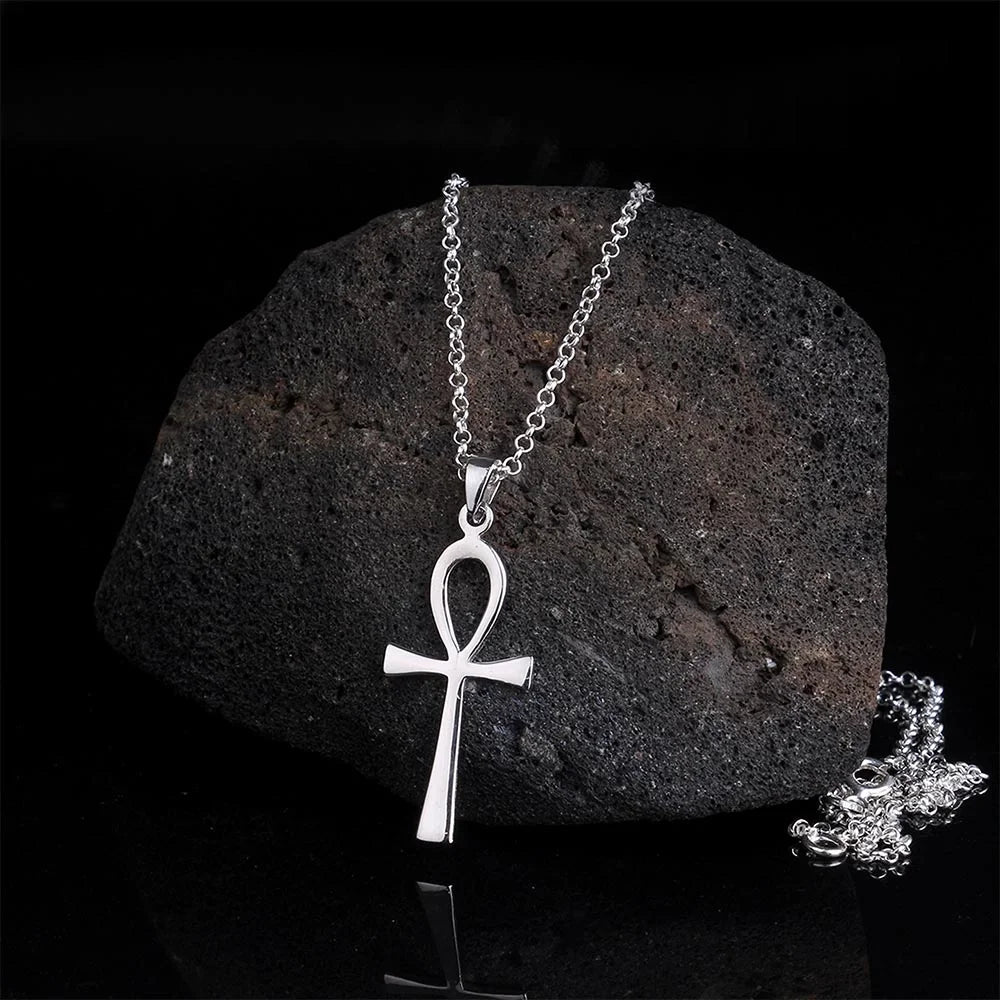 925 Zilveren Unisex Ketting met Ankh Symbool
