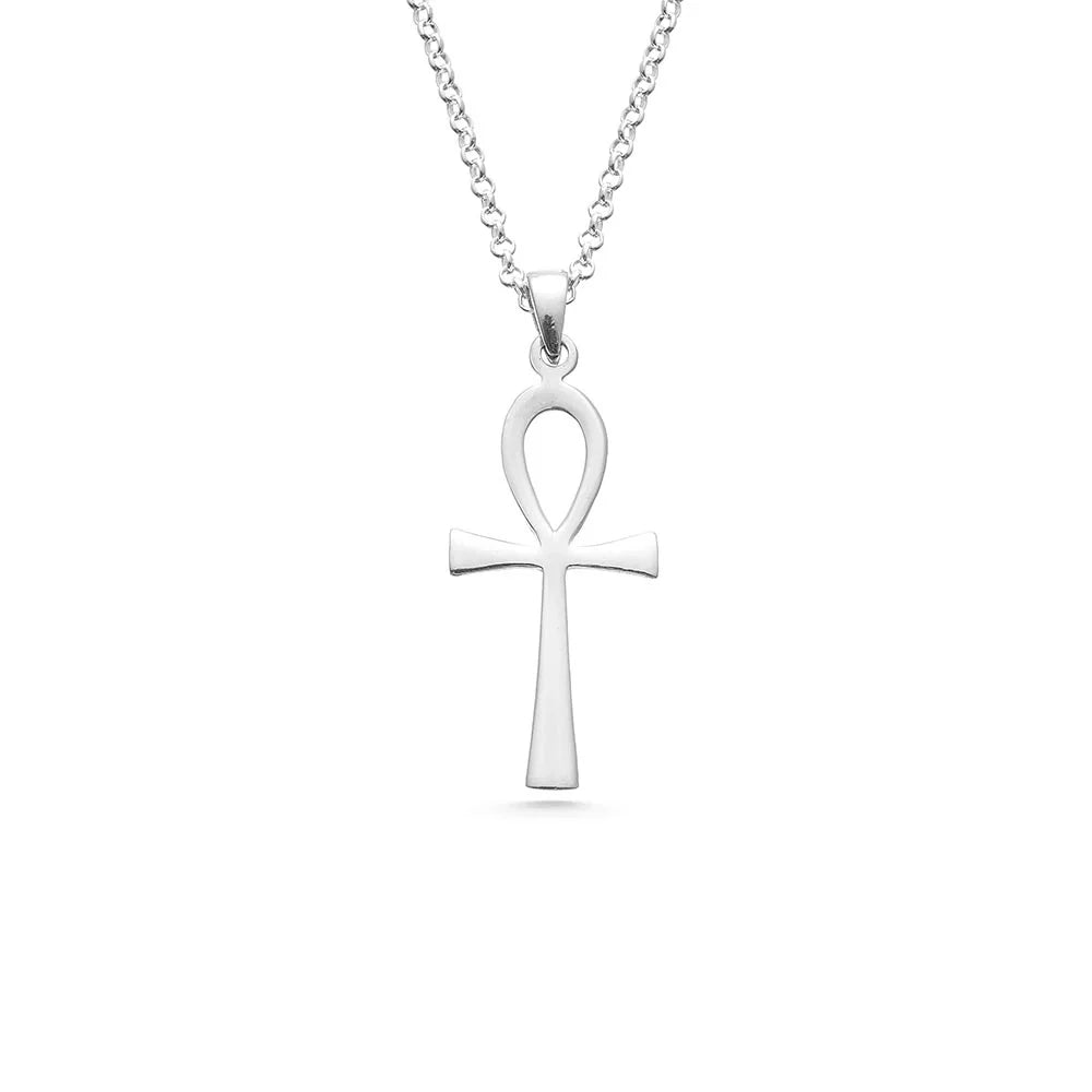 925 Zilveren Unisex Ketting met Ankh Symbool