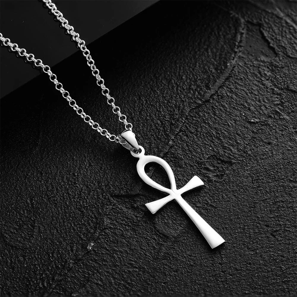 925 Zilveren Unisex Ketting met Ankh Symbool