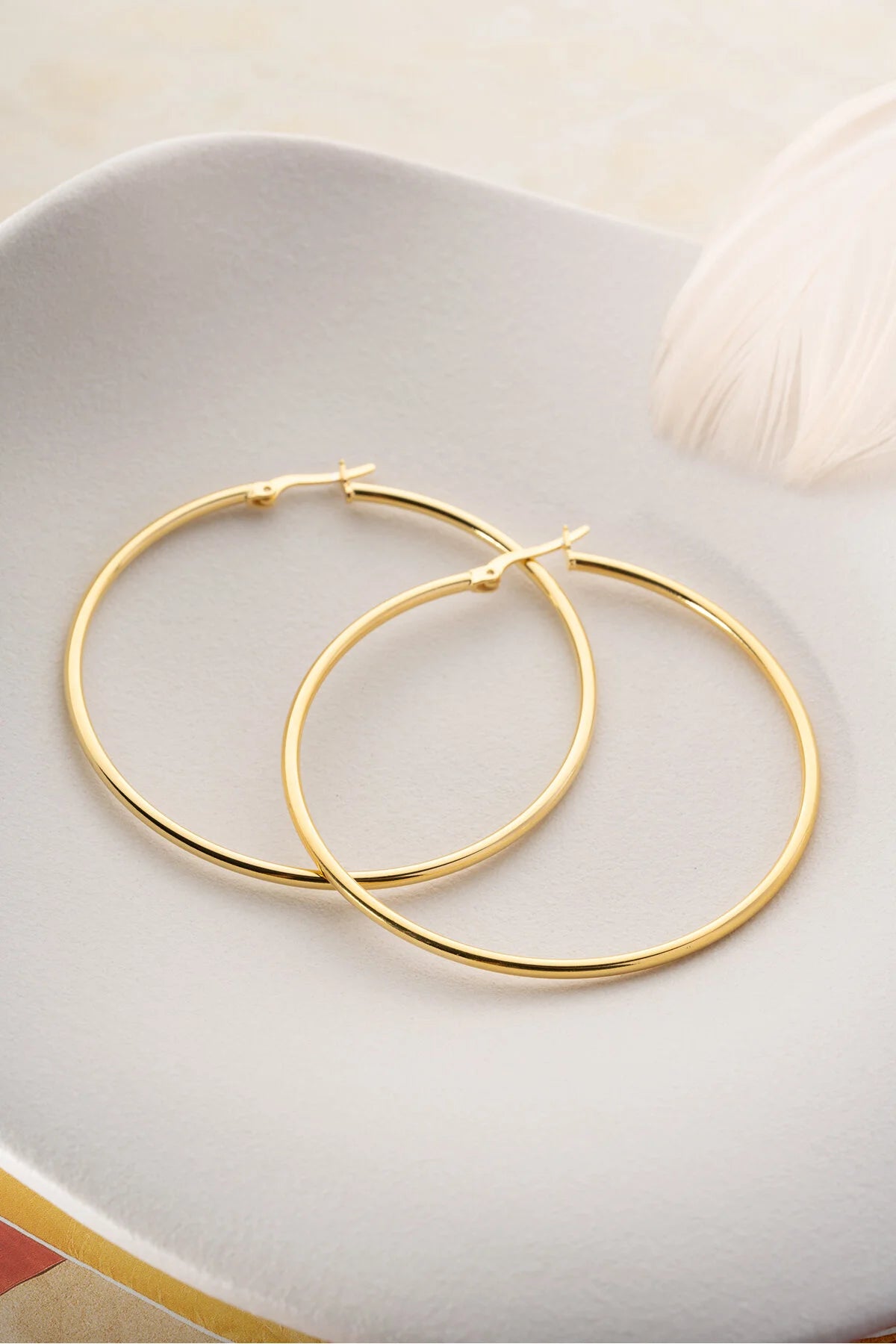 Grote Creolen 55 mm 925 Zilver | Gold