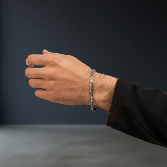 925 Sterling Zilveren Koningsschakel Armband (5mm-21cm)