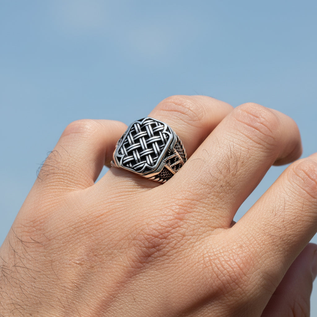 Zegelring 925 Sterling Zilver ORTBL189