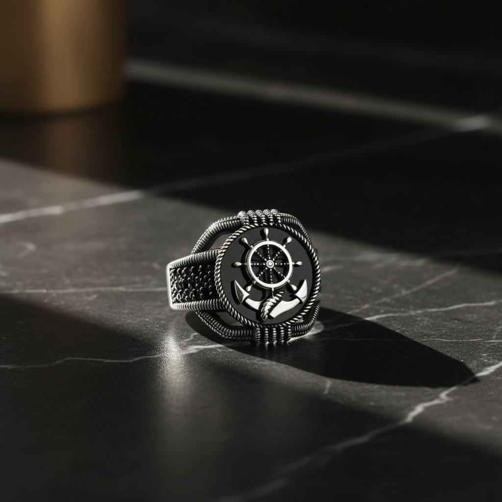 Anker Heren Zilveren Ring