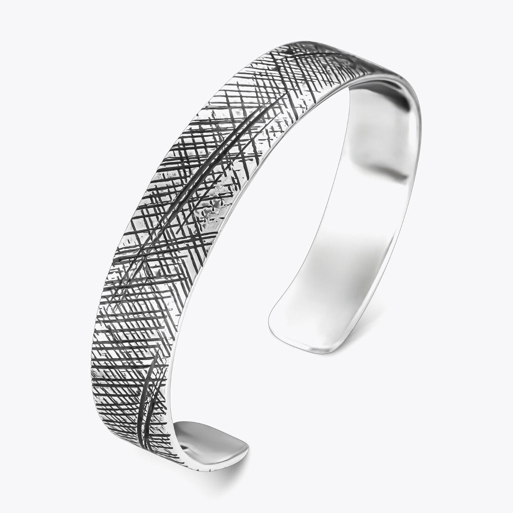 Armband aus 925er Sterlingsilber mit Streifen