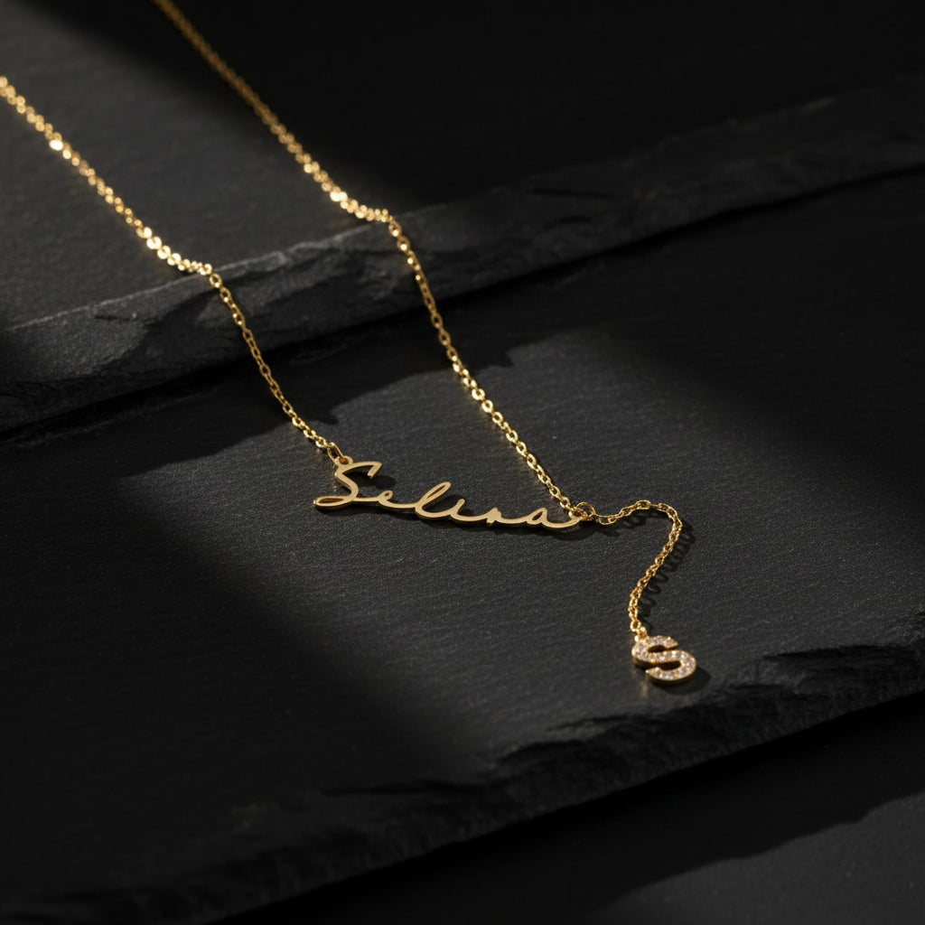 Persoonlijke Naam Ketting – 925 Zilver – Verguld