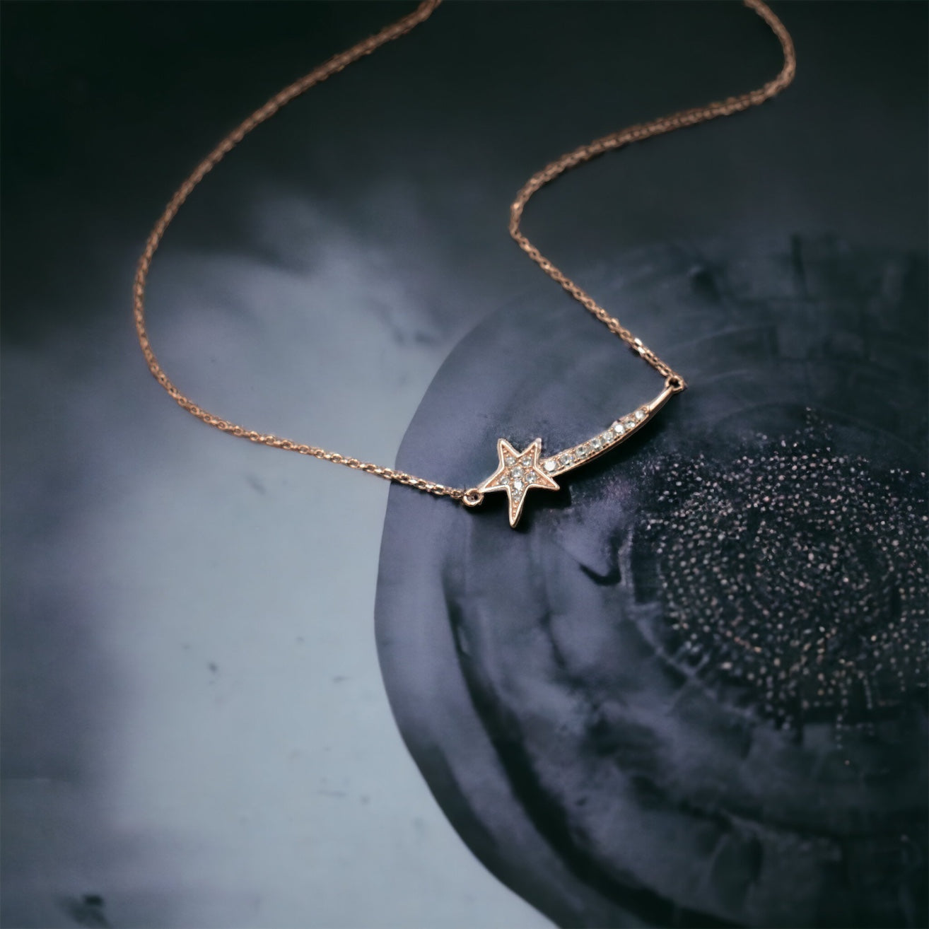 By LYDIAN Silver Shooting Star Necklace NLKY641