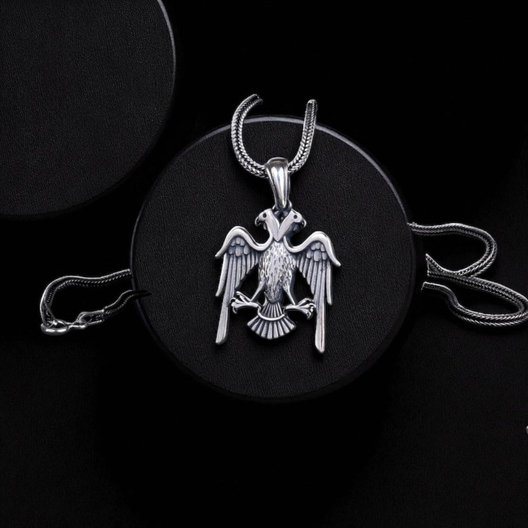 925 Silver double -headed eagle pendant