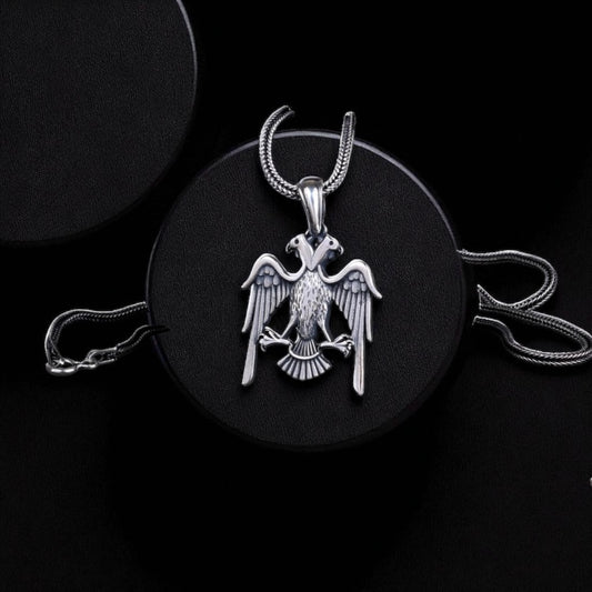 925 Silver double -headed eagle pendant