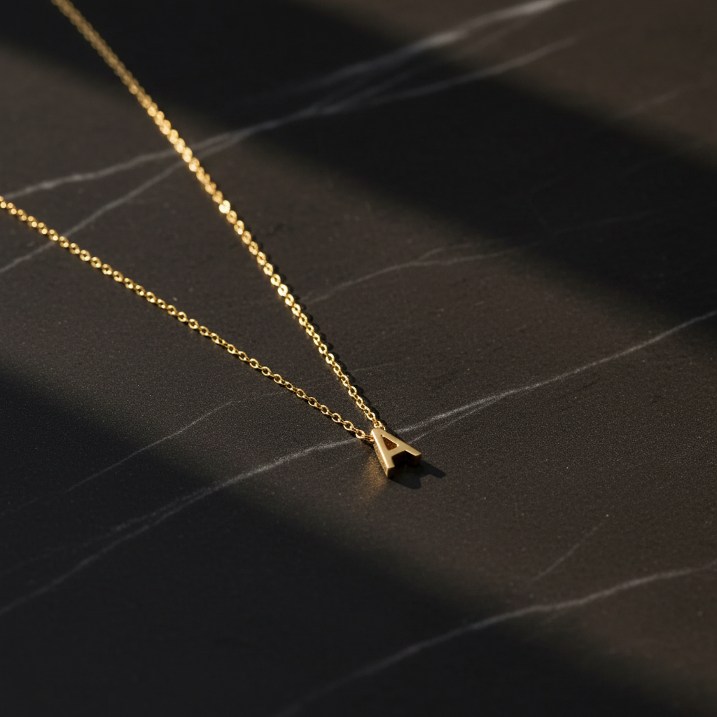Minimalistische Letterketting – 925 Sterling Zilver