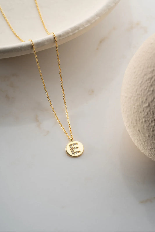 Letterketting met Ronde Plaque – 925 Zilver
