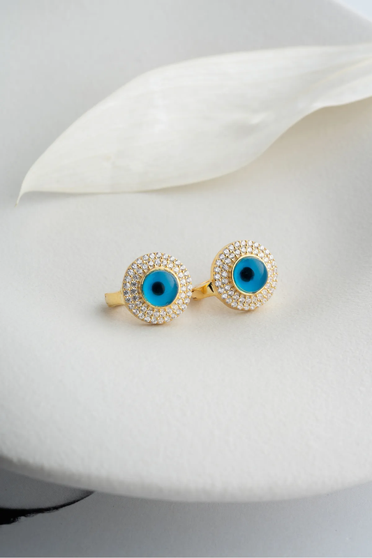 Oorbellen met Oogje – 925 Zilver