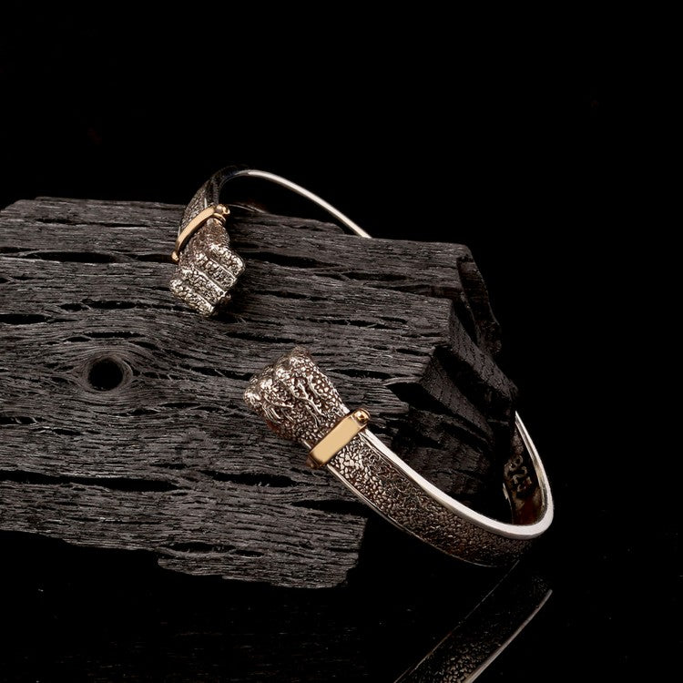 Zilveren Vuist 925 Heren Armband