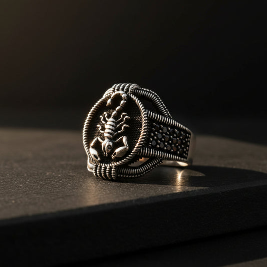 Skorpion-Herren-Silberring